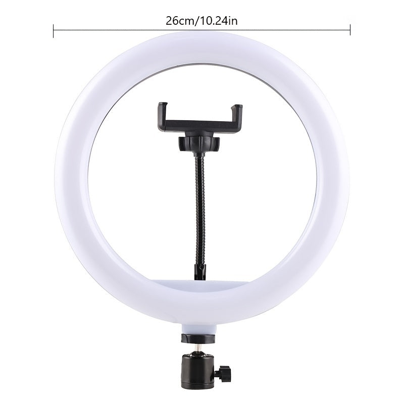 10-Inch LED Ring Light with Adjustable Tripod