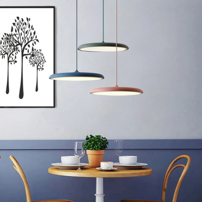 Scandinavian LED Pendant Light - Metal & Acrylic Design