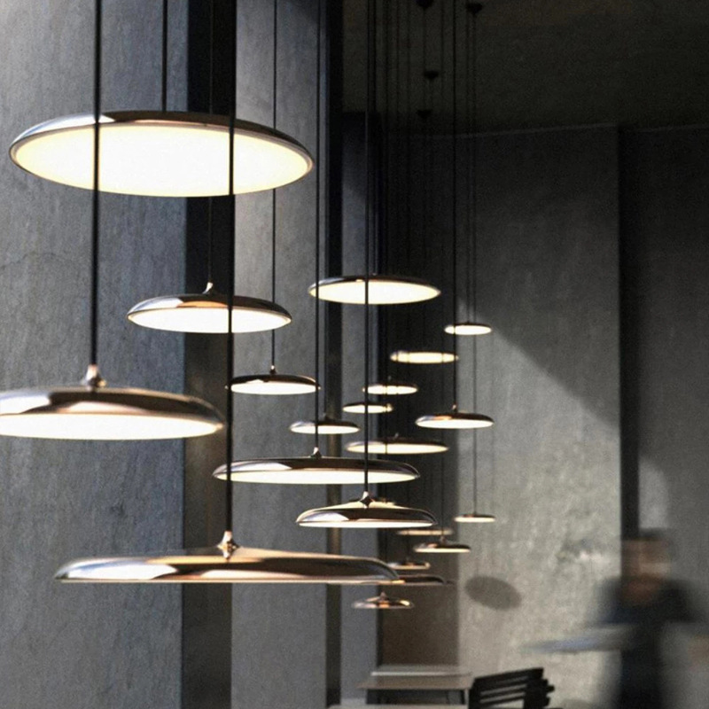 Scandinavian LED Pendant Light - Metal & Acrylic Design