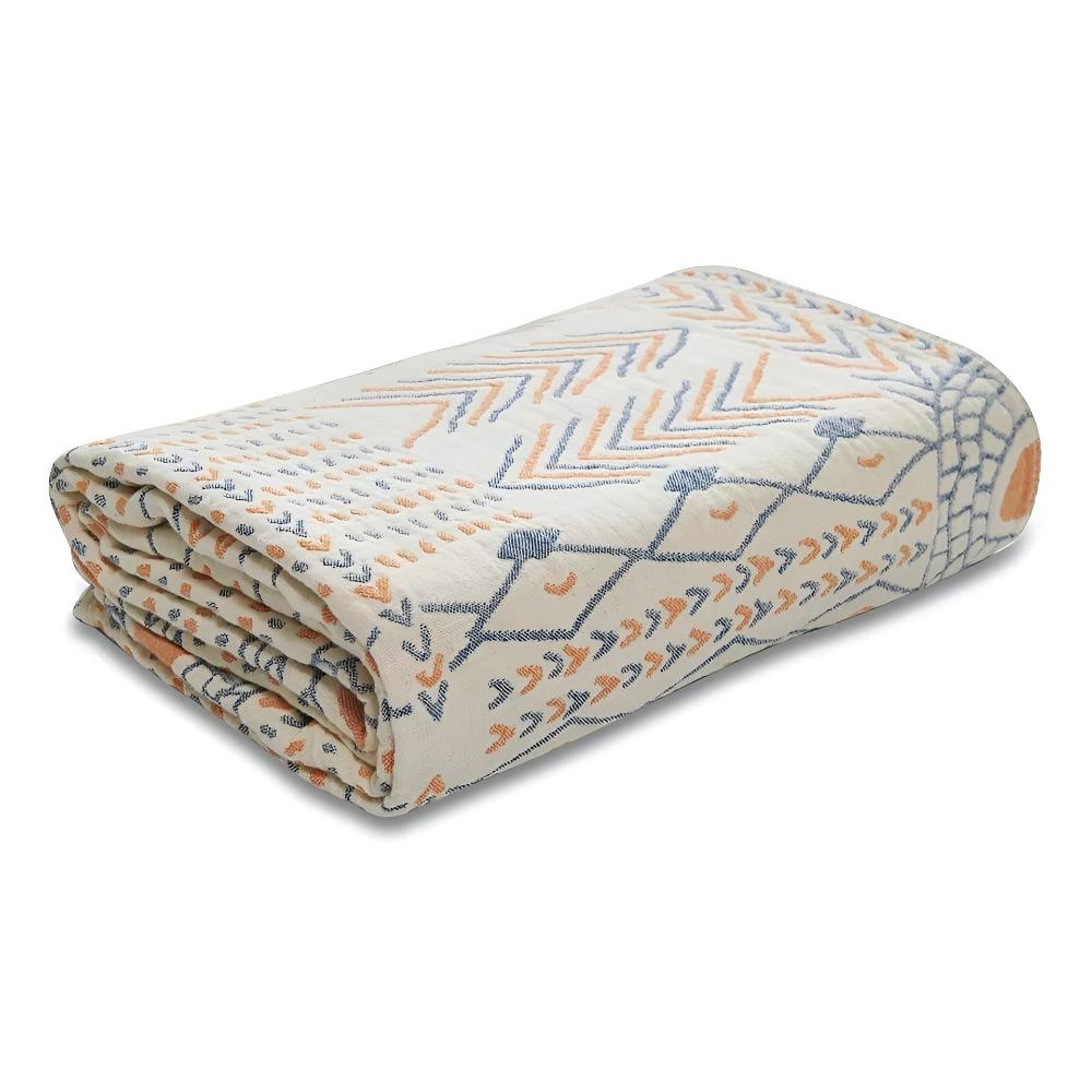 Reversible Cotton Throw Blanket - Cosy Dual-Sided Sofa & Bed Throw
