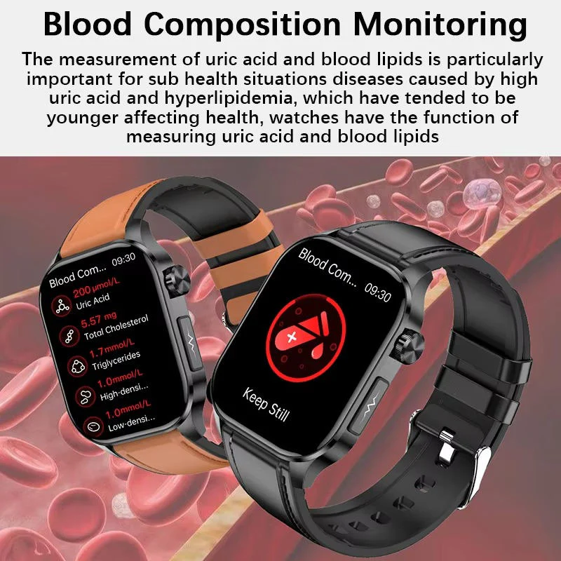 Senior Smartwatch with Heart Rate, SpO2 & Alert Feature