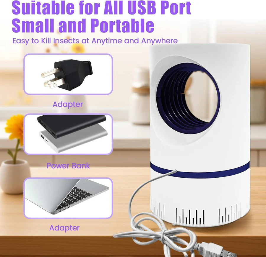 UV Light Insect Trap - Indoor/Outdoor Mosquito and Fly Catcher