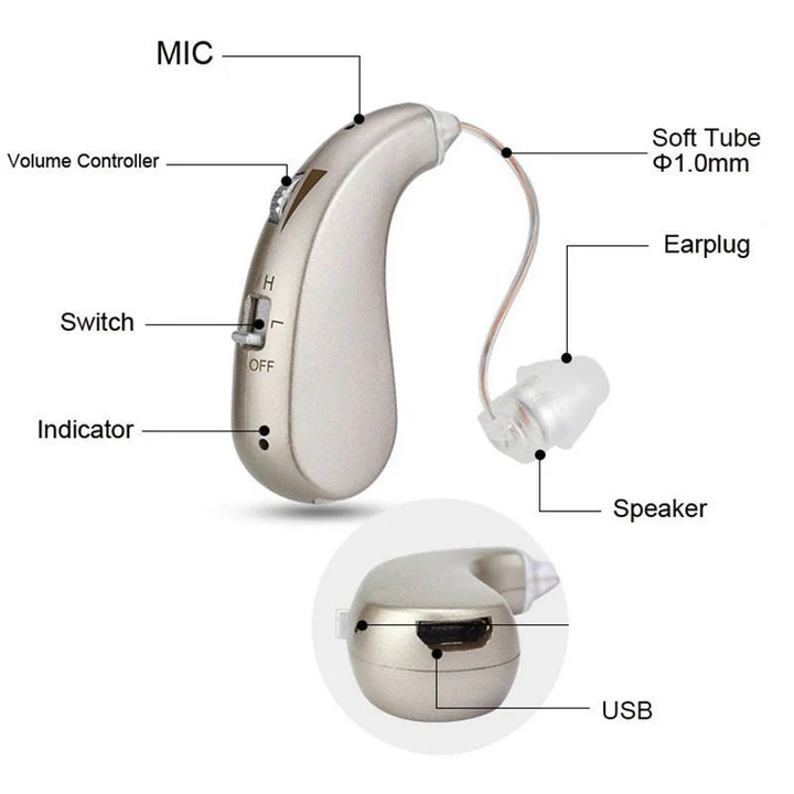 USB Rechargeable Bluetooth Sound Amplifier Headphones