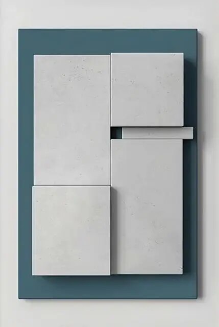 Minimalist Abstract 3D Geometric Canvas Wall Art