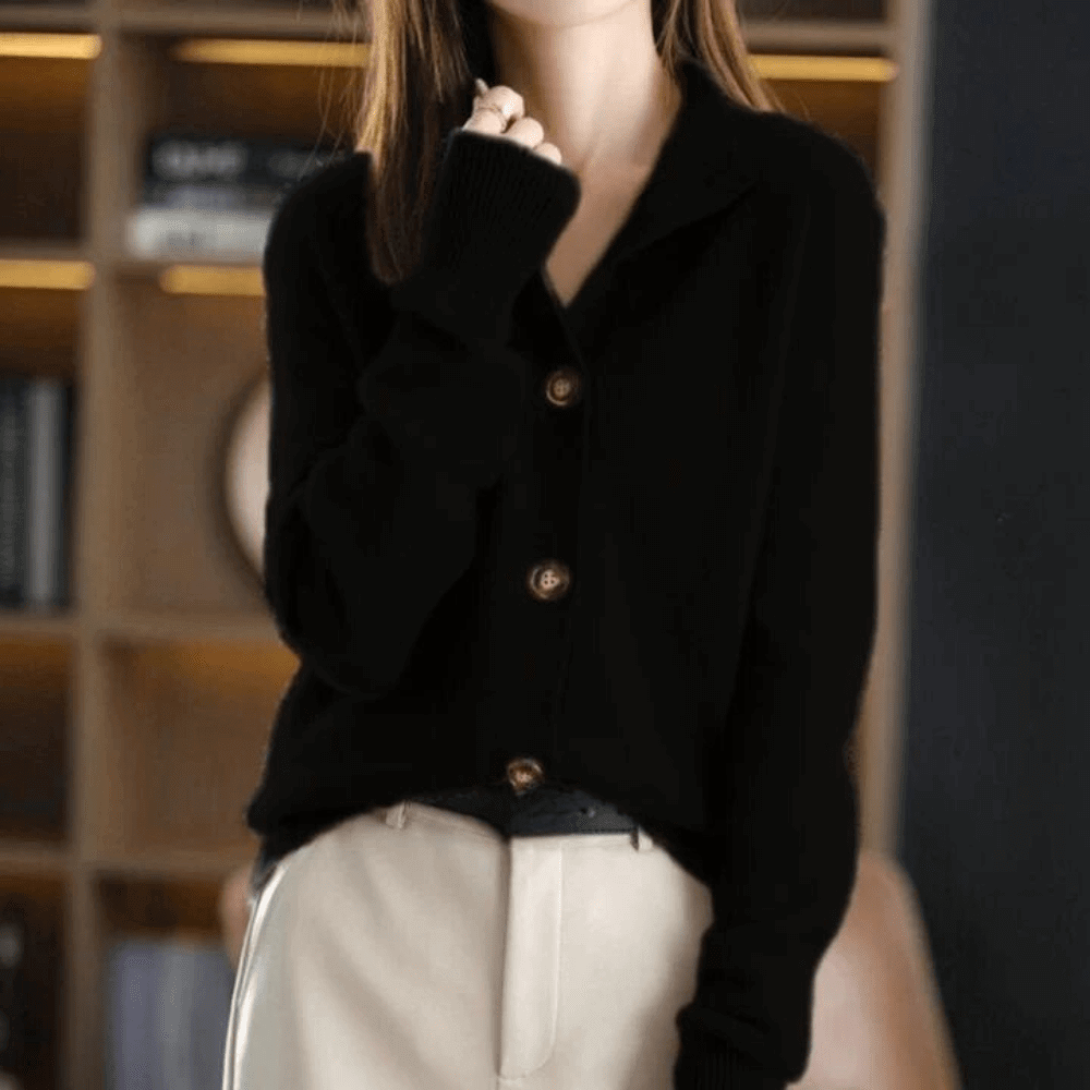 Elegant Women's Cardigan - Soft Everyday Layering Piece