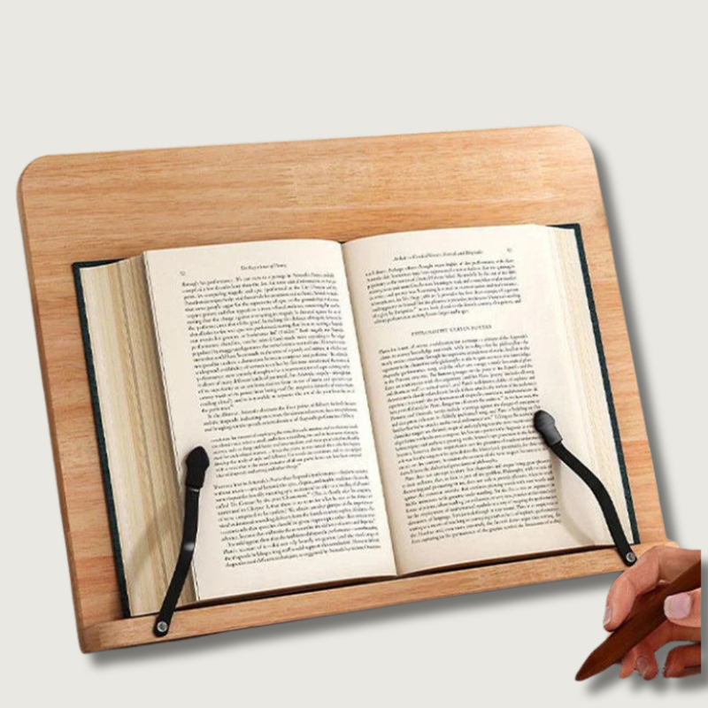 Wooden Book Stand | Adjustable Pine Reading Holder