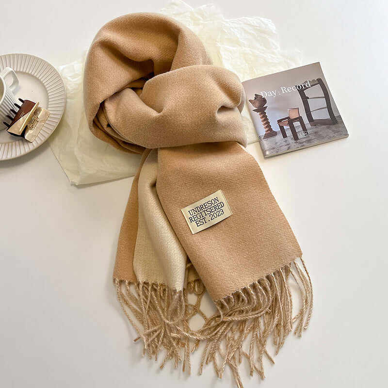 Reversible Scarf with Cashmere-Soft Feel - Two Looks in One