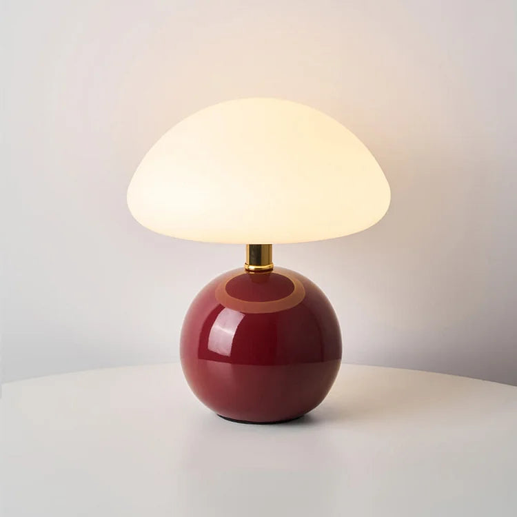 French Cream Mushroom Table Lamp - Adjustable LED