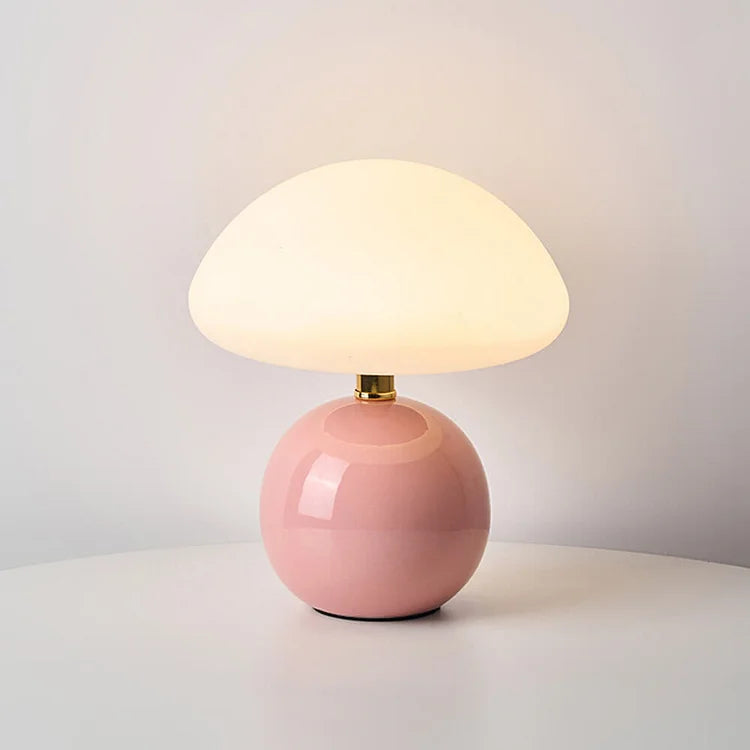 French Cream Mushroom Table Lamp - Adjustable LED