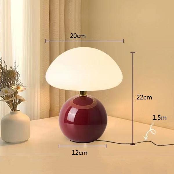 French Cream Mushroom Table Lamp - Adjustable LED