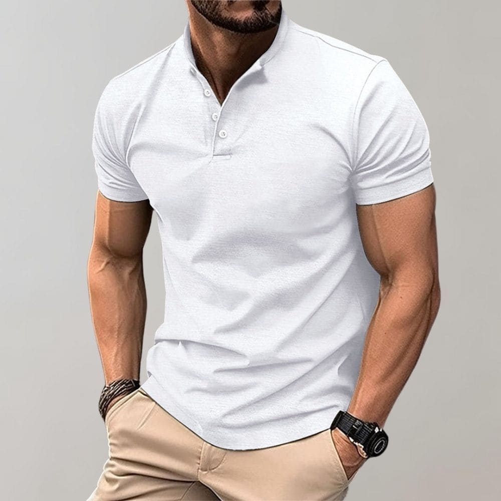 Men's Elegant Casual Polo Shirt - Multiple Colours