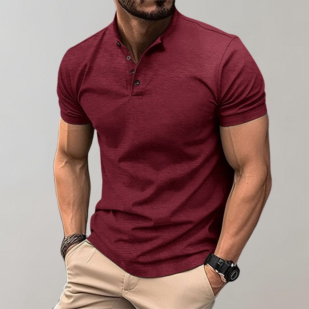 Men's Elegant Casual Polo Shirt - Multiple Colours
