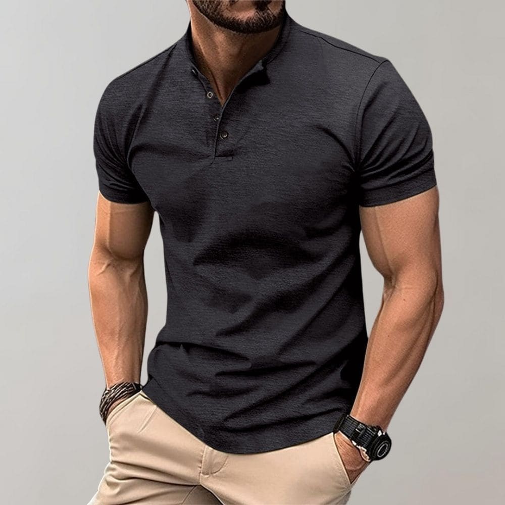 Men's Elegant Casual Polo Shirt - Multiple Colours