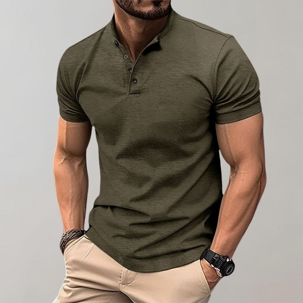 Men's Elegant Casual Polo Shirt - Multiple Colours