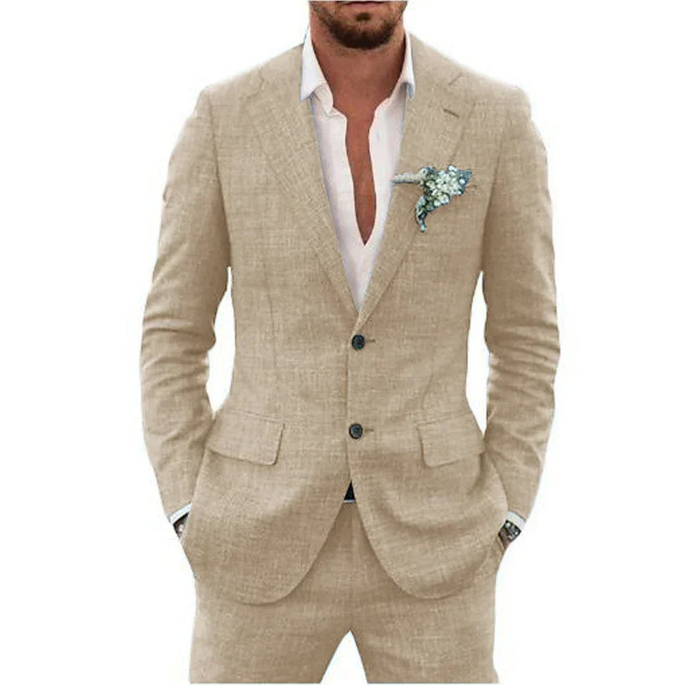 Men's Linen-Blend Suit for All Occasions