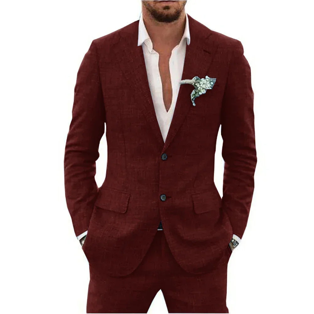 Men's Linen-Blend Suit for All Occasions
