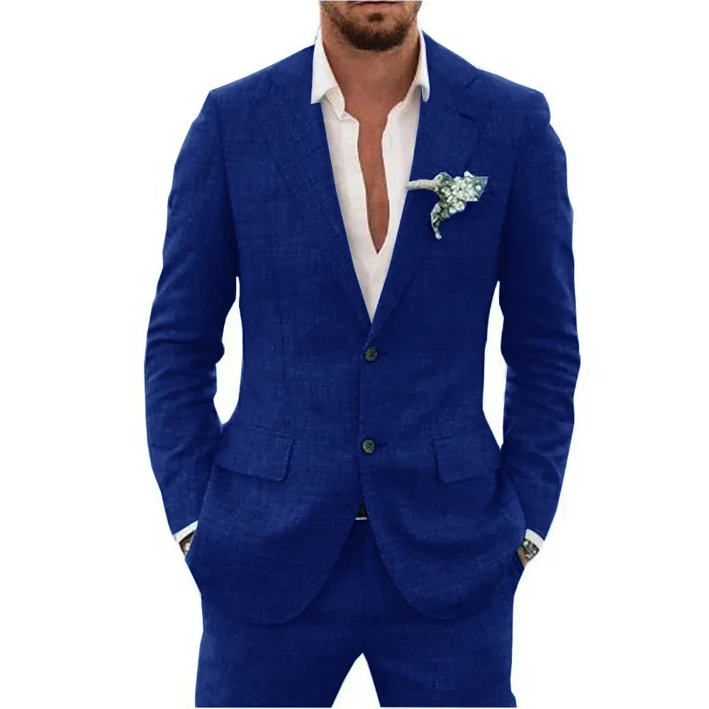 Men's Linen-Blend Suit for All Occasions