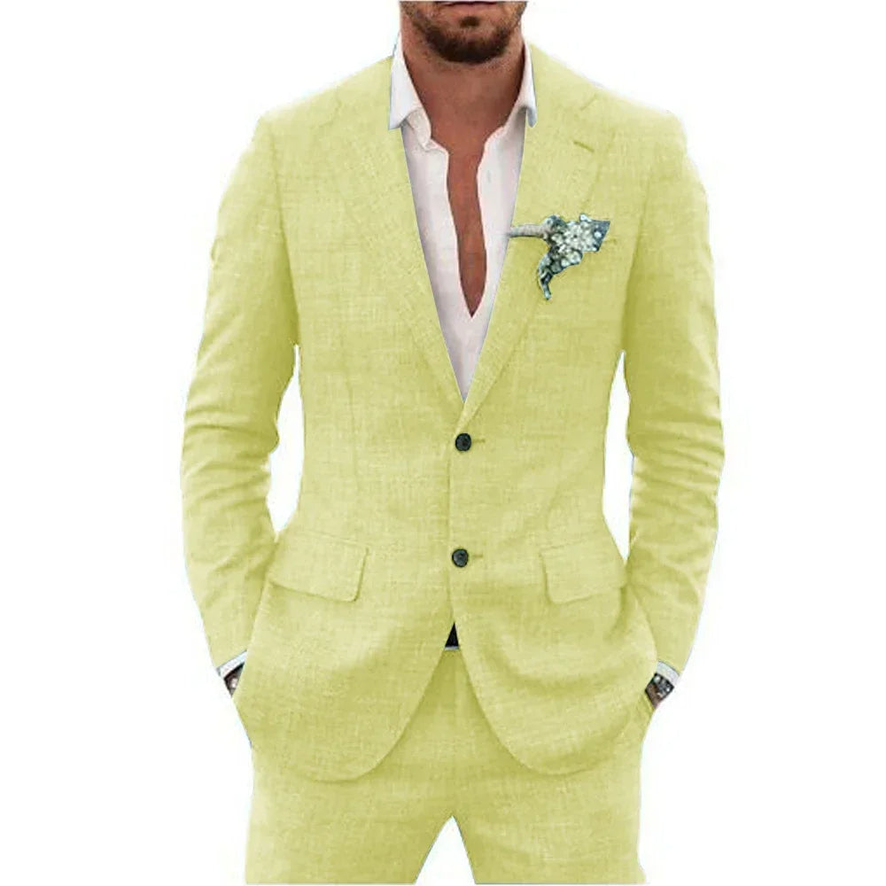Men's Linen-Blend Suit for All Occasions