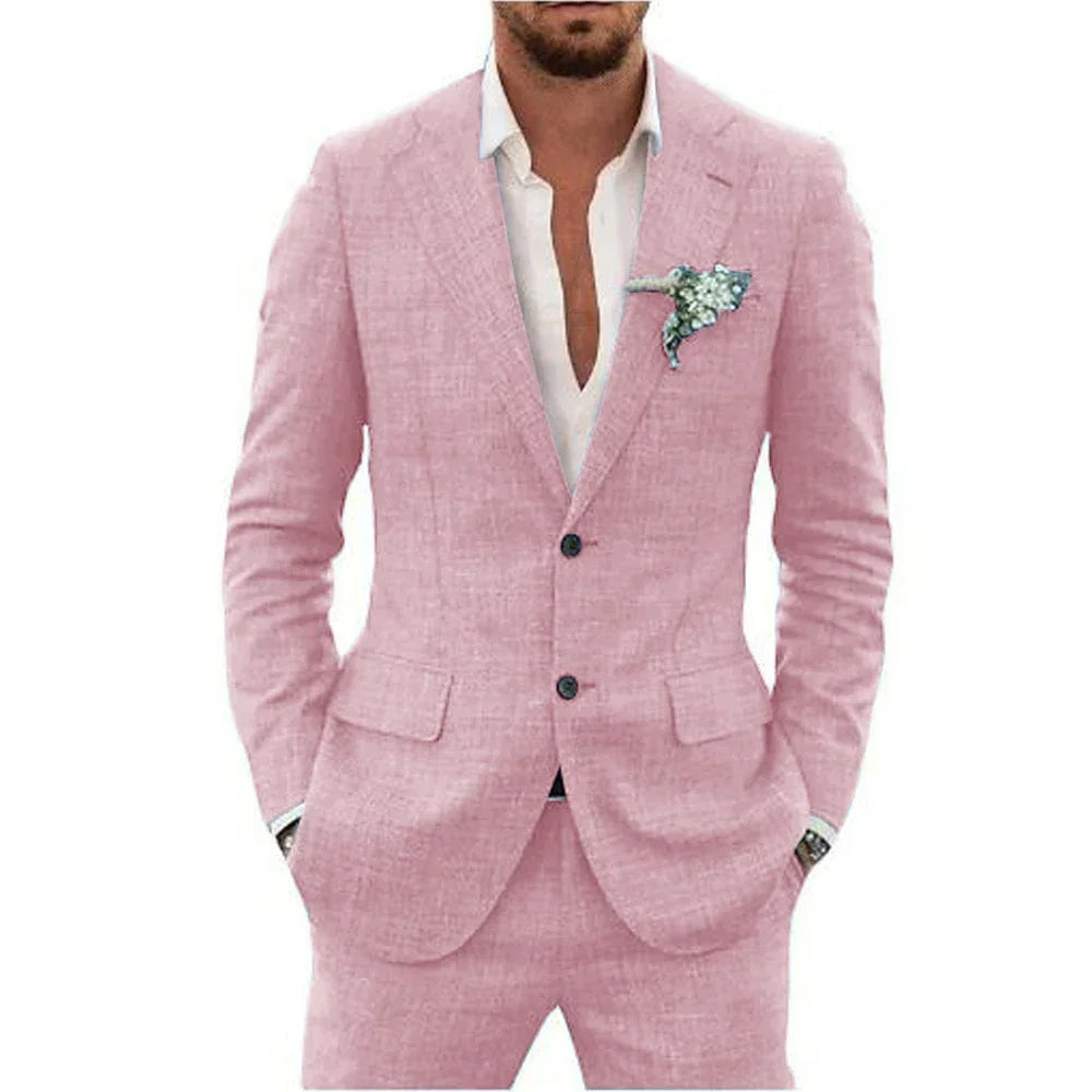 Men's Linen-Blend Suit for All Occasions