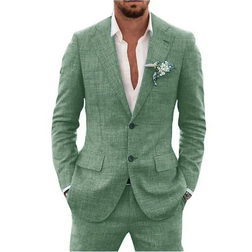 Men's Linen-Blend Suit for All Occasions