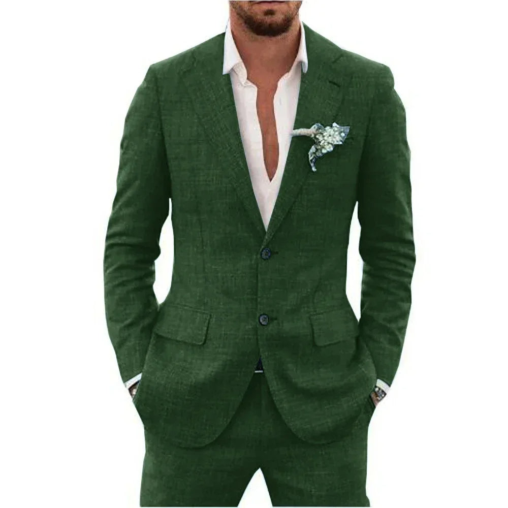 Men's Linen-Blend Suit for All Occasions