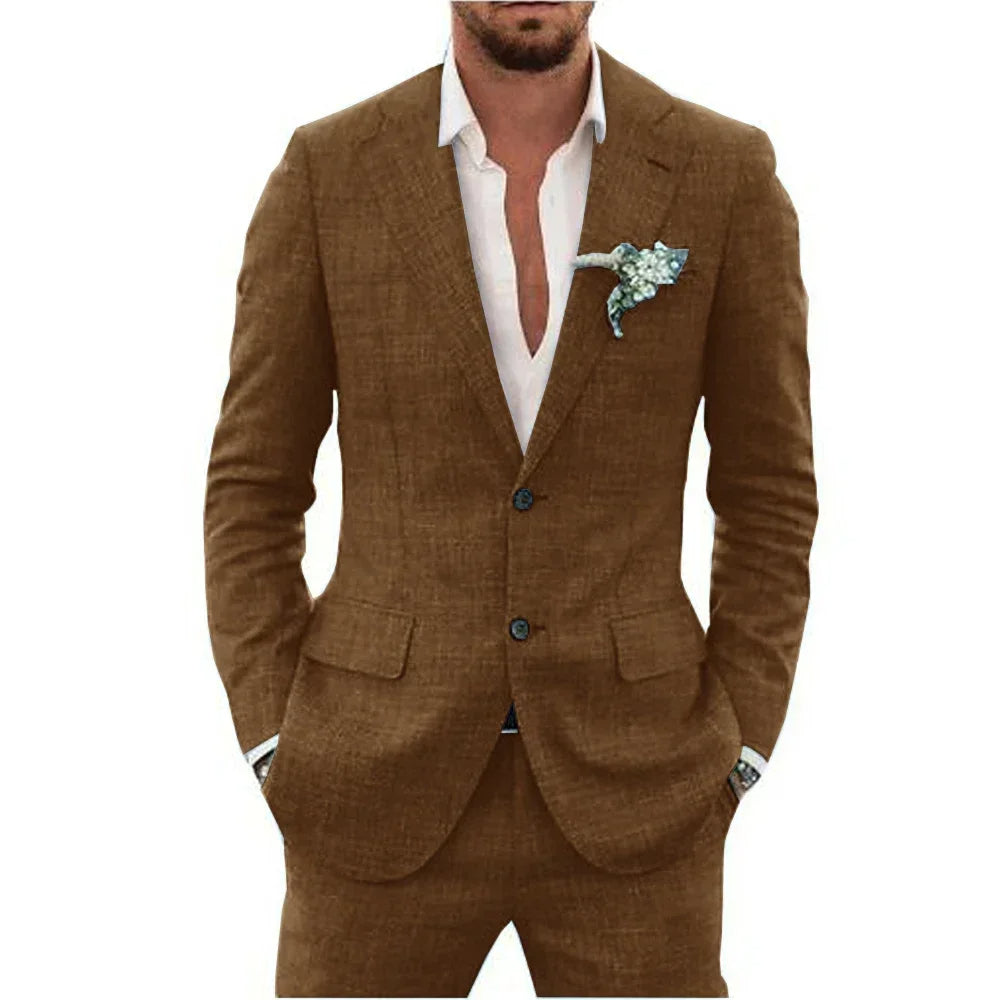 Men's Linen-Blend Suit for All Occasions