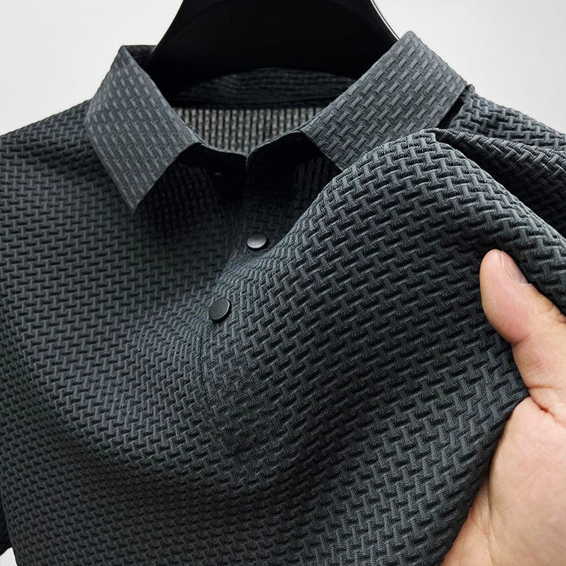 Men's Elegant Polo Shirt for Summer Comfort