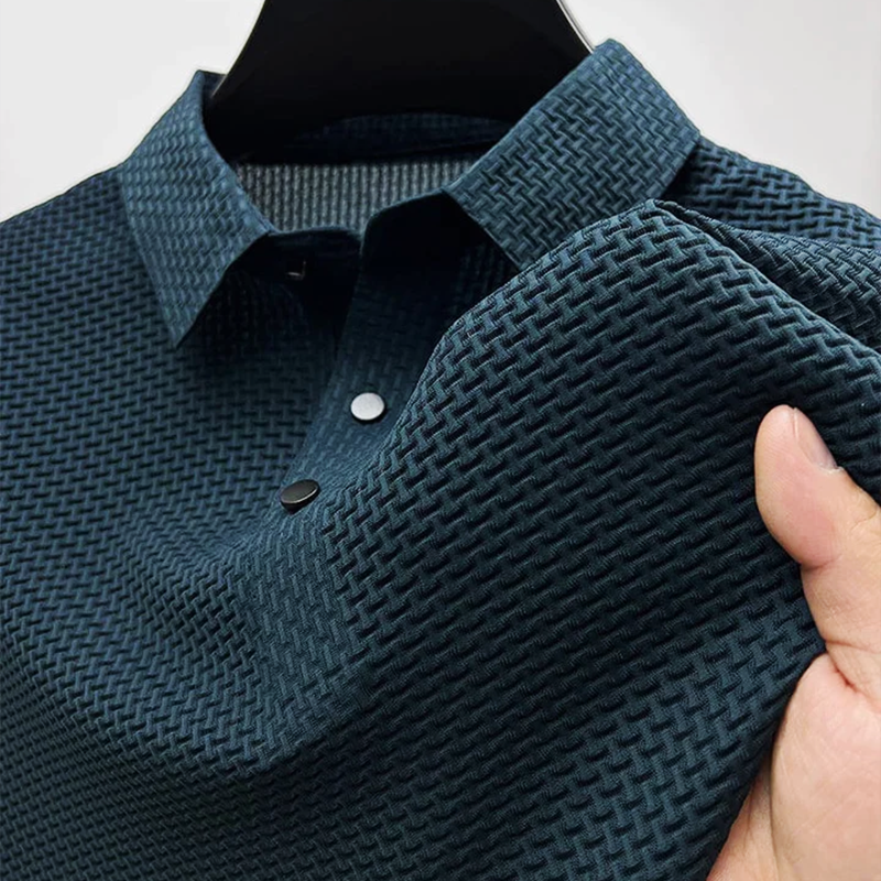 Men's Elegant Polo Shirt for Summer Comfort