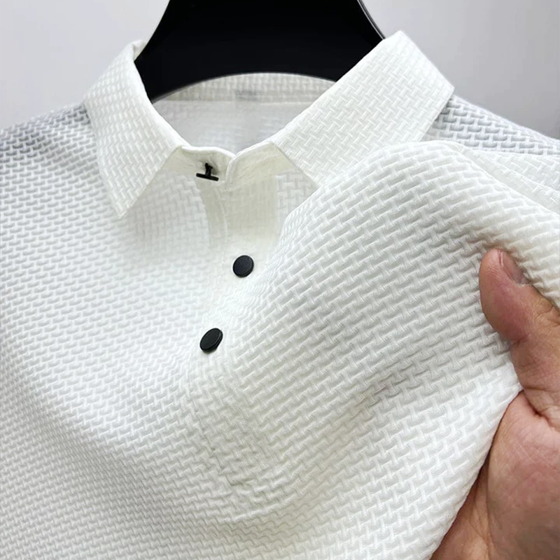 Men's Elegant Polo Shirt for Summer Comfort