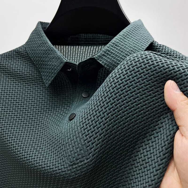 Men's Elegant Polo Shirt for Summer Comfort