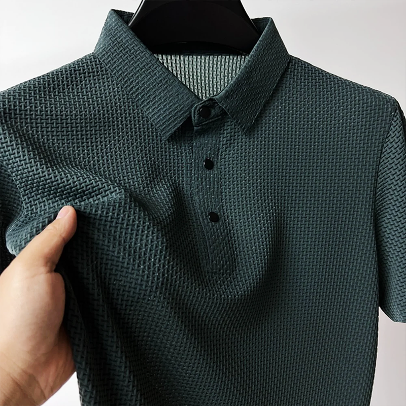 Men's Elegant Polo Shirt for Summer Comfort