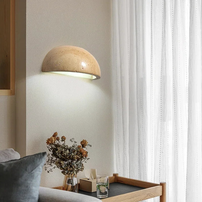 Elegant Stone-Effect LED Wall Light - Energy Efficient
