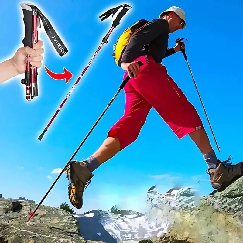 Foldable Aluminum Trekking Pole for Hiking & Trails
