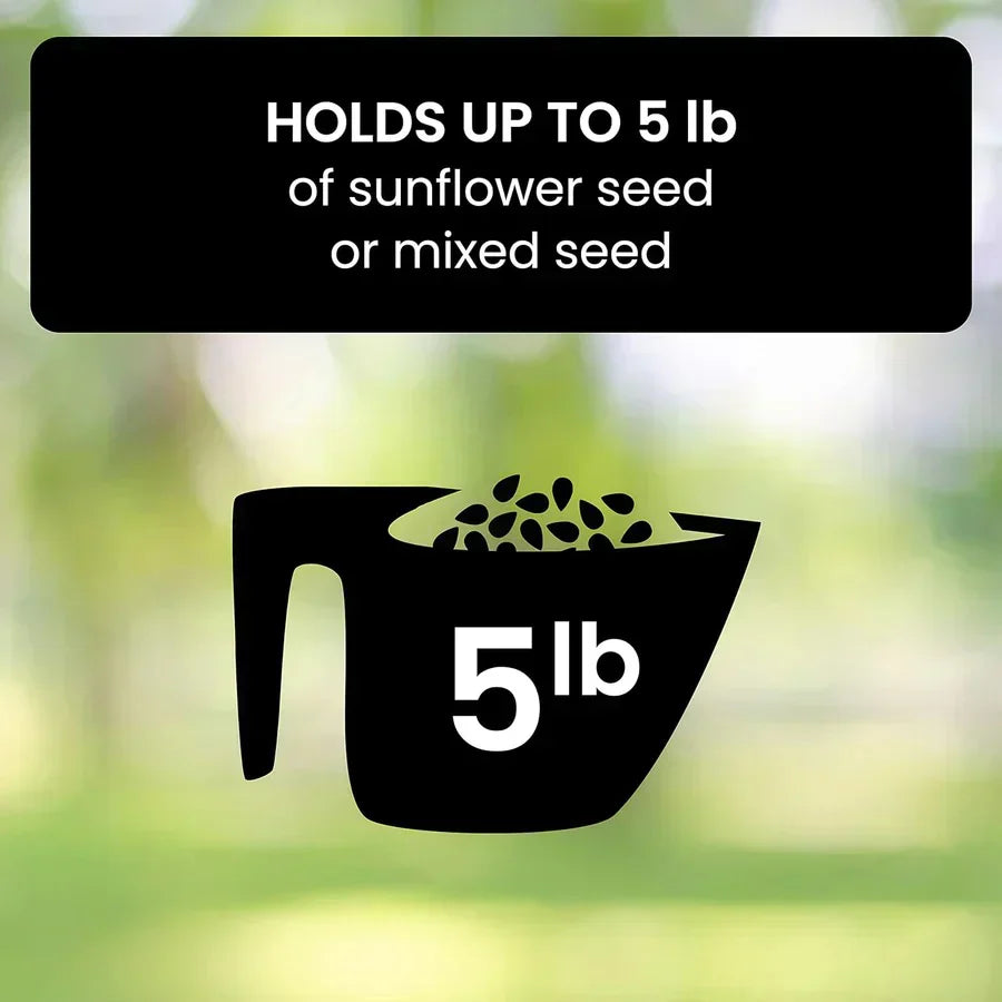 Heavy-Duty Squirrel-Proof Bird Feeder - Metal Design