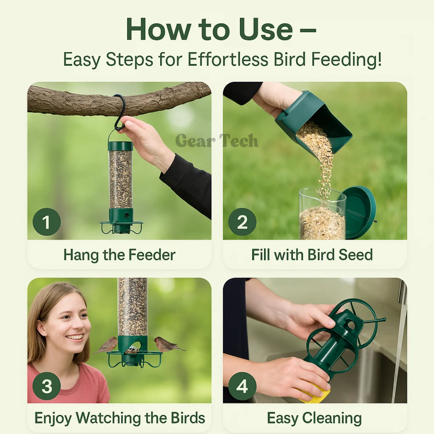 Heavy-Duty Squirrel-Proof Bird Feeder - Metal Design