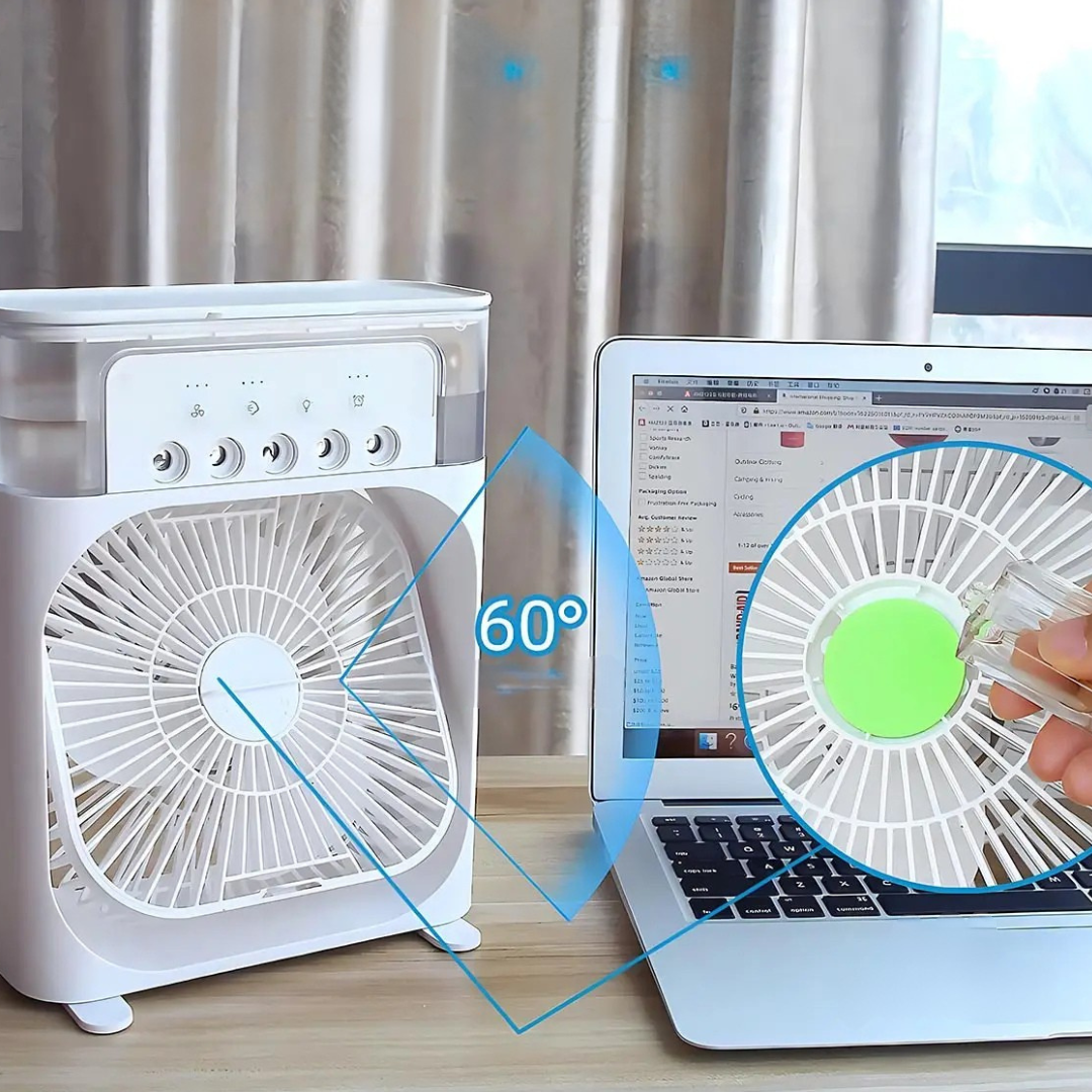 Portable Air Cooler Fan with LED Night Light