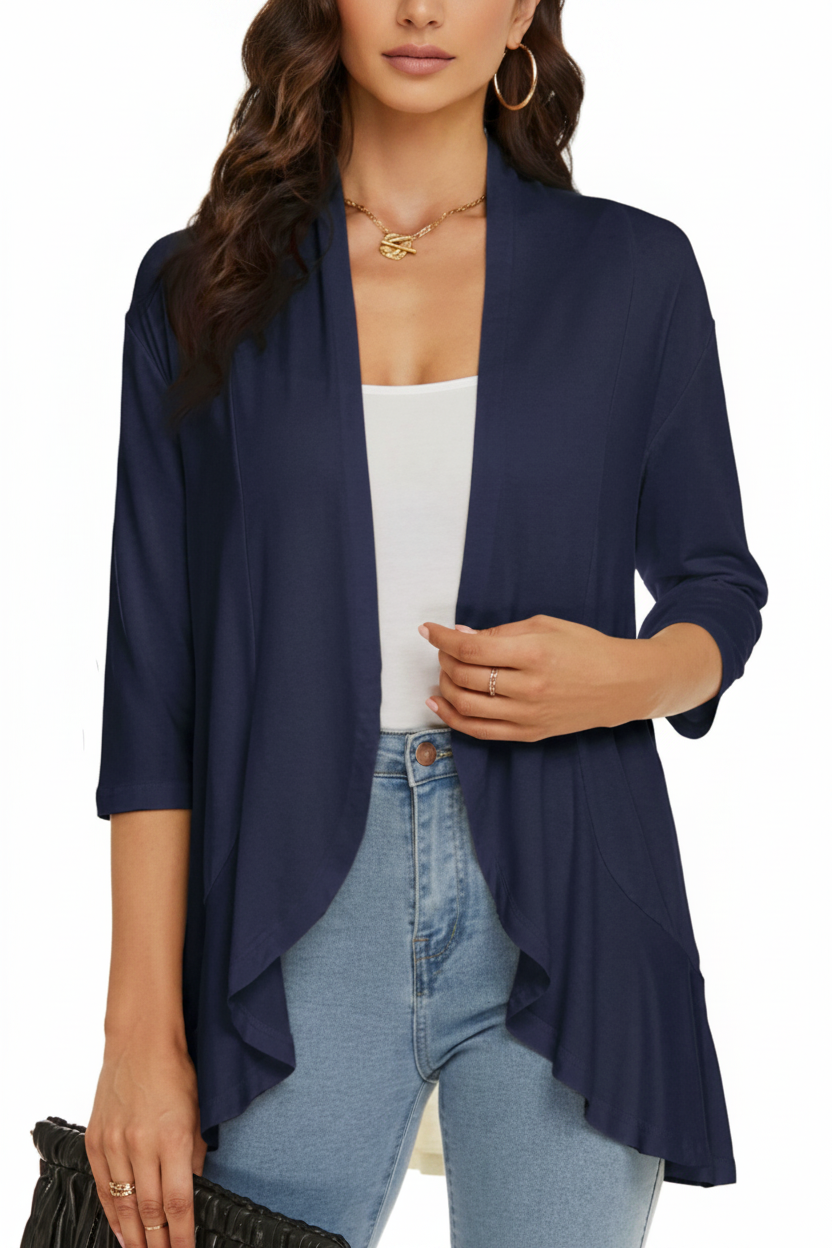Lightweight Open-Front Cover Up for Warm Weather Layering