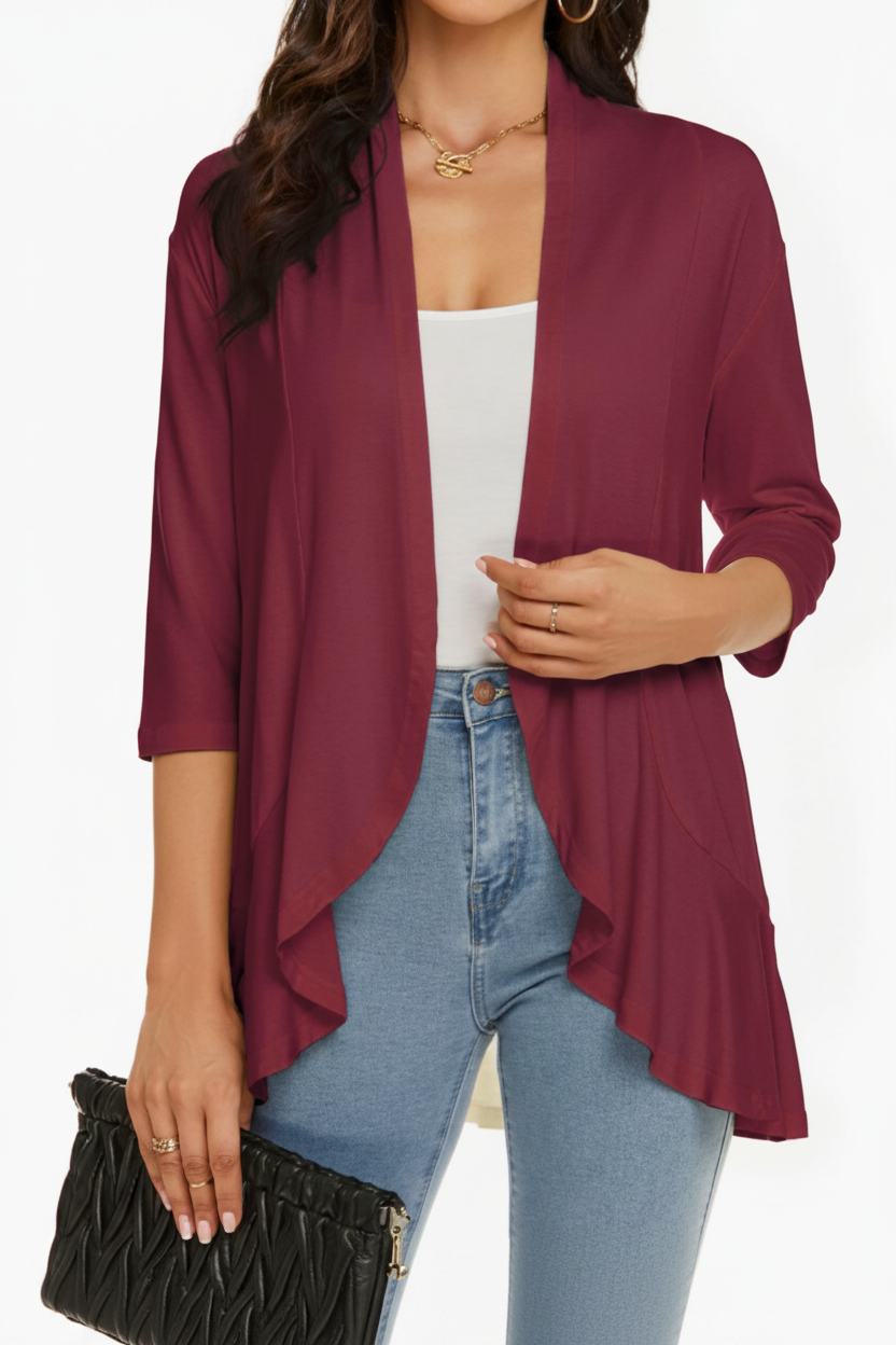 Lightweight Open-Front Cover Up for Warm Weather Layering