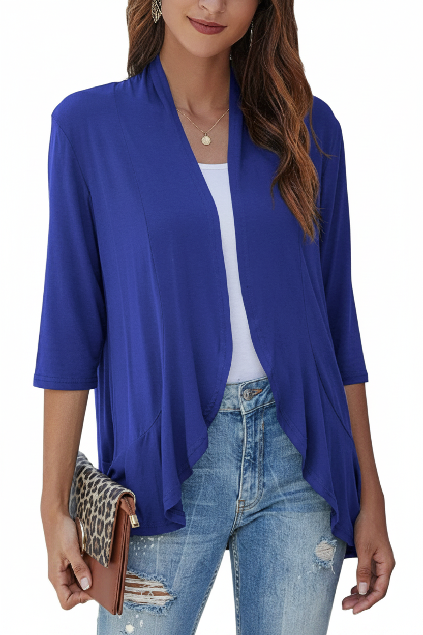 Lightweight Open-Front Cover Up for Warm Weather Layering