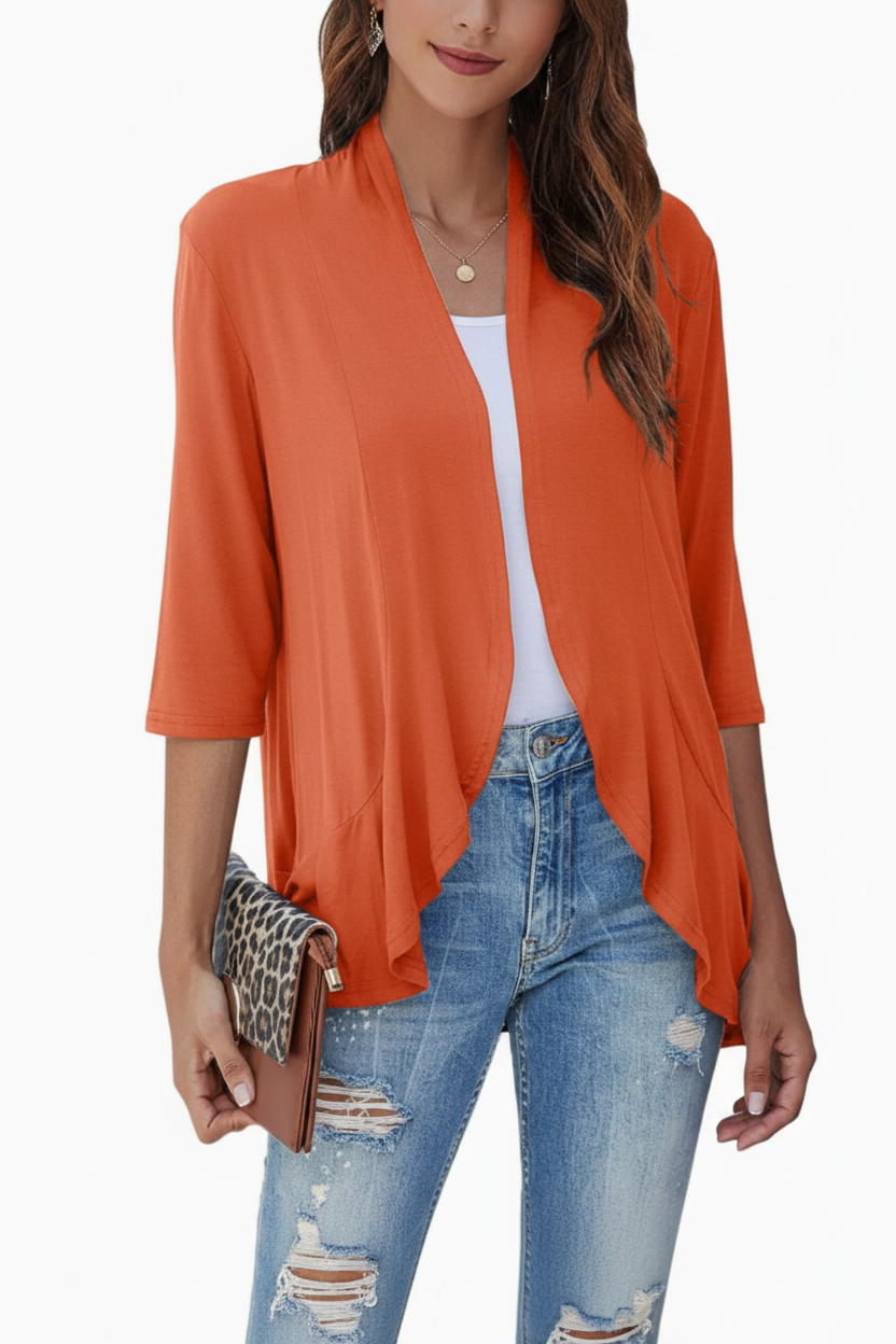 Lightweight Open-Front Cover Up for Warm Weather Layering