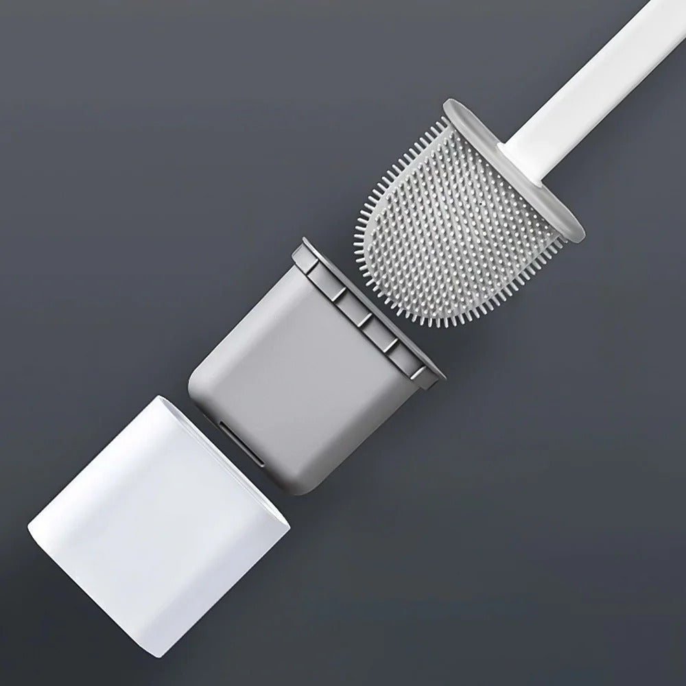 Silicone Toilet Brush - Rust-Free Flexible Cleaning Brush