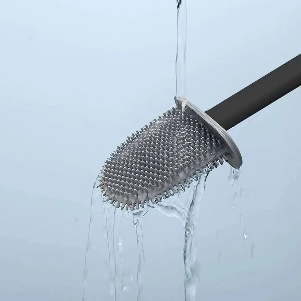 Silicone Toilet Brush - Rust-Free Flexible Cleaning Brush