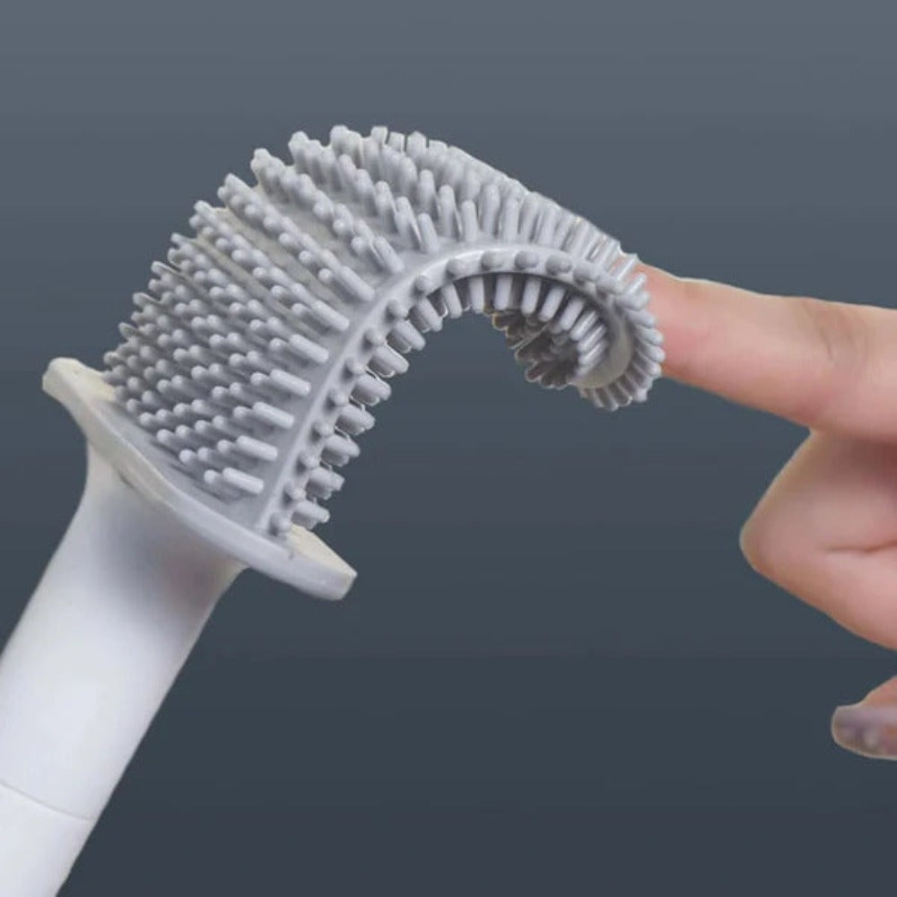Silicone Toilet Brush - Rust-Free Flexible Cleaning Brush
