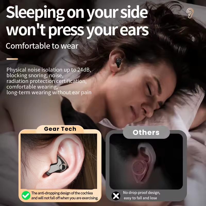 Invisible Wireless Sleep Headphones for Side Sleepers