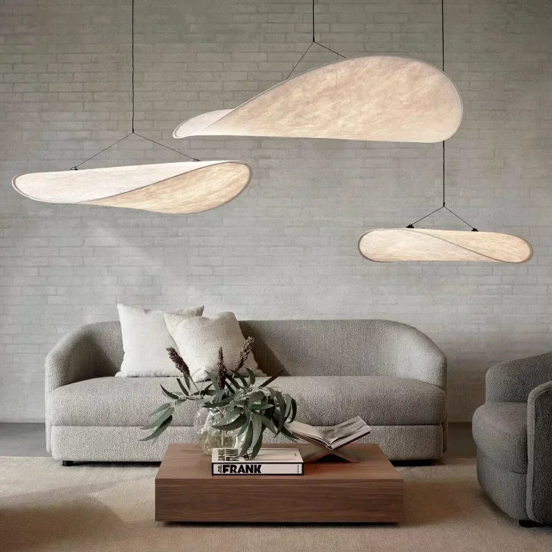 Japanese Silk Handmade Chandelier - Elegant Wave Design