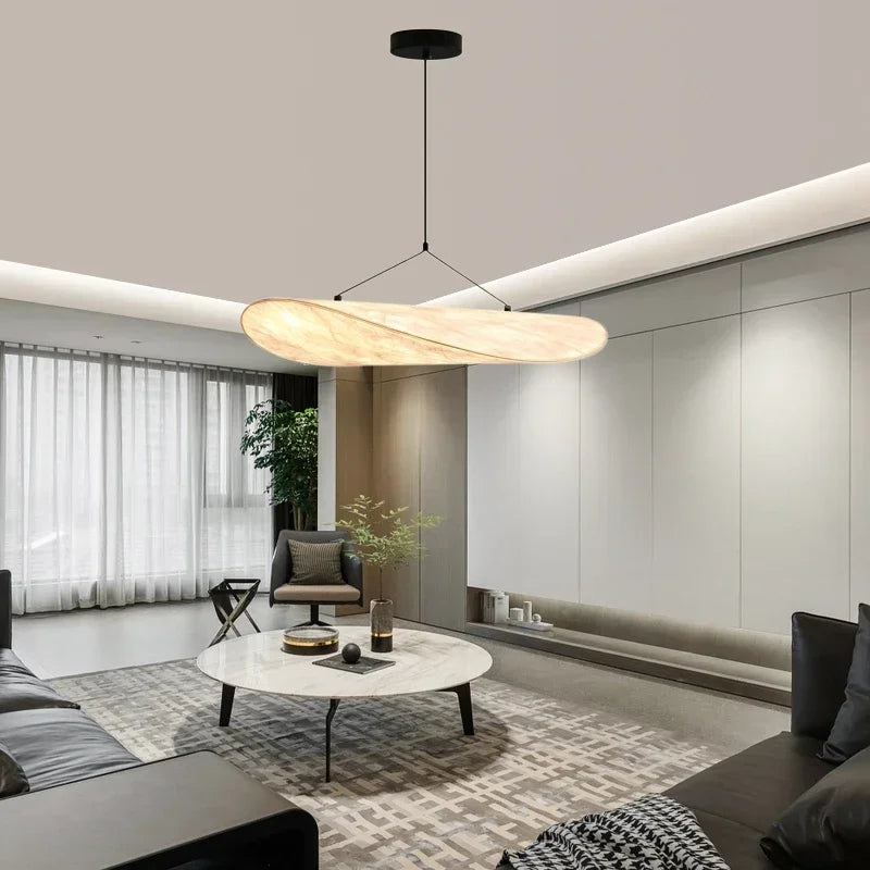 Japanese Silk Handmade Chandelier - Elegant Wave Design