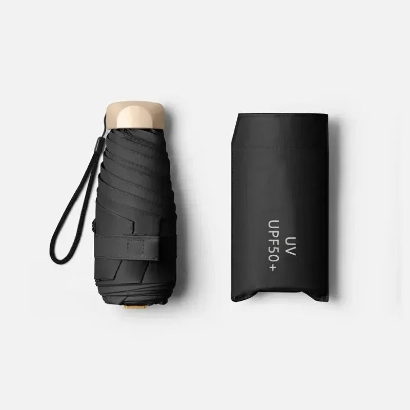 Foldable Mini Umbrella – Compact, UV Protection & Wind-Resistant