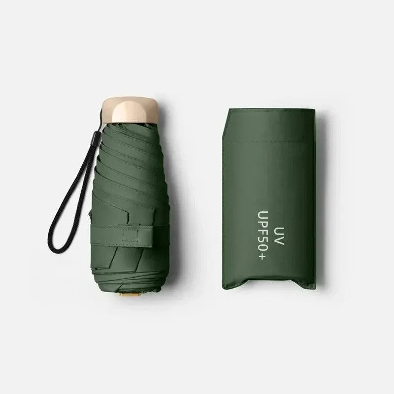 Foldable Mini Umbrella – Compact, UV Protection & Wind-Resistant