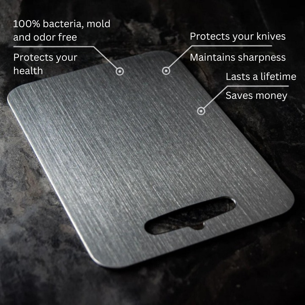 Medical-Grade Titanium Cutting Board - Non-Porous Surface