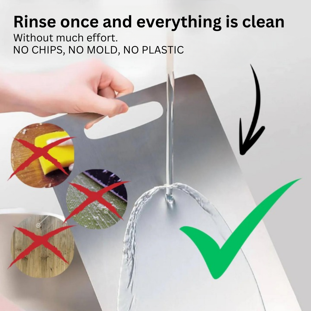 Medical-Grade Titanium Cutting Board - Non-Porous Surface